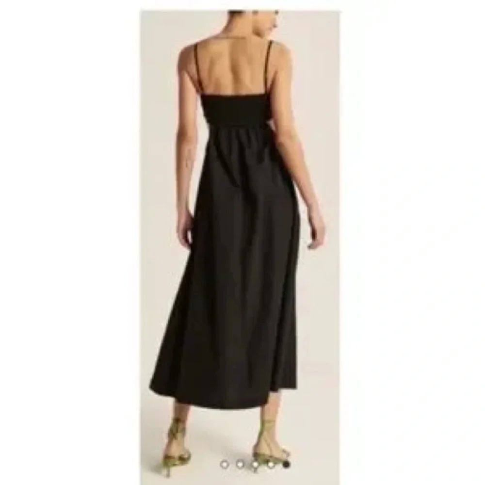 Abercrombie Bubble Top Cutout Black Maxi Dress Women's Medium